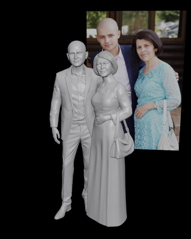 3D-Design for 2-person statue