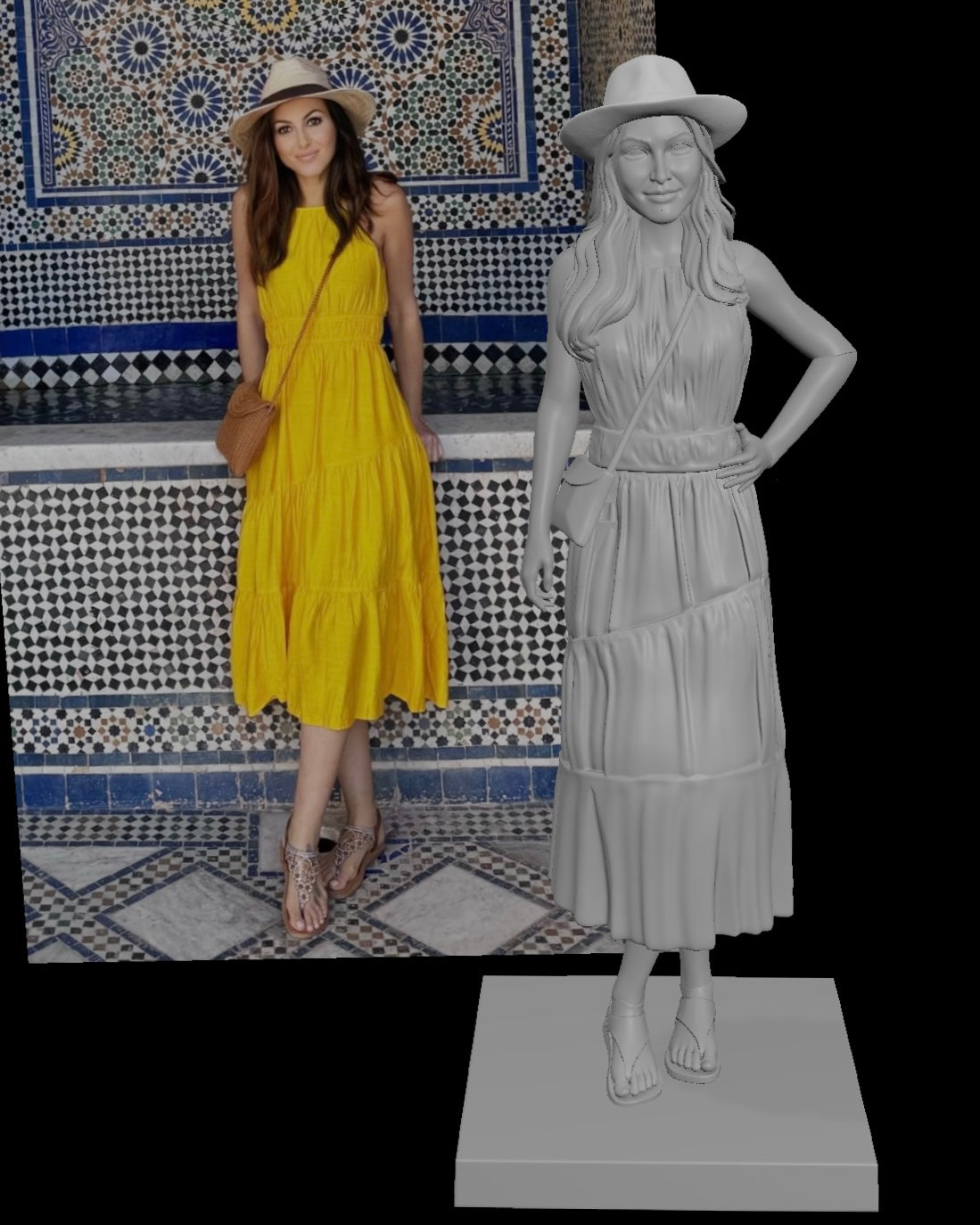 3D-Design for single statue